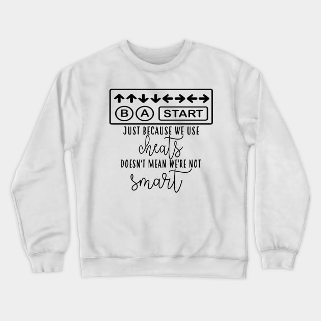 Konami Code Cheats Smart Crewneck Sweatshirt by frickinferal